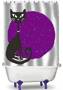 cat shower curtain