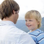 man with young brother