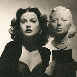 Hedy Lamarr and sculpted head