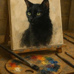 painting of cat