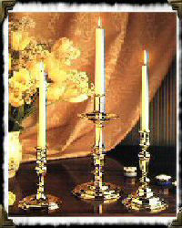 silver candleholders