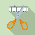 scissors cutting film