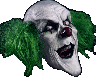 scary clown head
