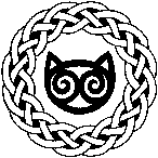 cat inside Celtic knot