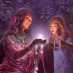 sorceress with little girl