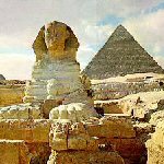sphinx and pyramid