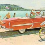 red Chevy convertible