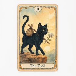 cat tarot card, The Fool