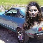 girl with Mustang